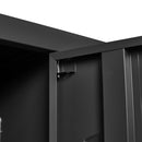 Storage Locker Cabinet With Locks For Employees, Home Gym Office School Garage - Black by HouseOfZazla