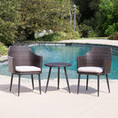 Kenneth 3 Pieces Chat Set Outdoor Furniture - Brown Multi by HouseOfZazla