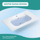 Glossy White Ceramic Integrated Basin by HouseOfZazla