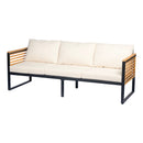 Outdoor 5-piece Acacia Wood and Metal Patio Sofa Set