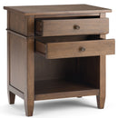 Carlton - Bedside Table - Rustic Natural Aged Brown by HouseOfZazla