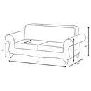 Brookridge - Rolled Arm Sofa With Ornate Details And Mixed Upholstery - Brown