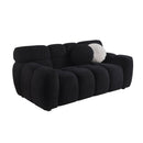 64.96 length, 35.83" deepth, human body structure for USA people, marshmallow sofa,boucle sofa, 2 seater, BEIGE BOUCLE