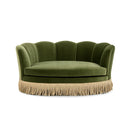 Clara 34.5" Scalloped Pet Sofa Bed - Medium, Olive