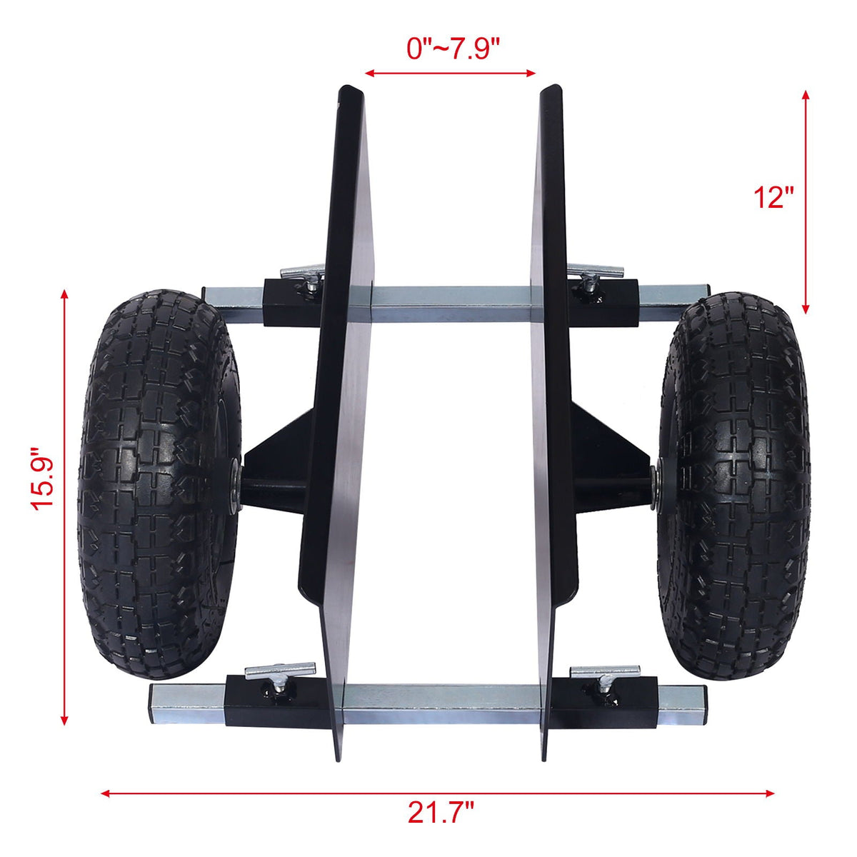 Heavy Duty 600Lb Panel Dolly With 10In. Pneumatic Wheels Alloy Steel - Black, photo 6 of 8
