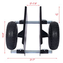 Heavy Duty 600Lb Panel Dolly With 10In. Pneumatic Wheels Alloy Steel - Black by HouseOfZazla