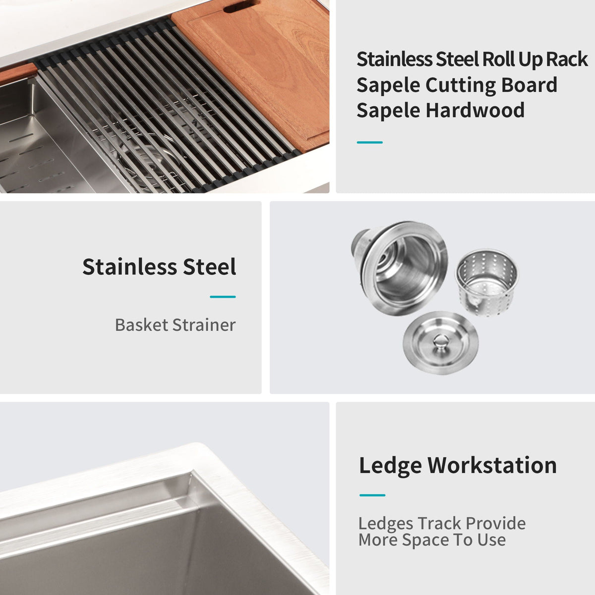 Classic Ceramic Farmhouse Sink Workstation Single Bowl With Durable Finish, photo 26 of 40