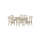 Ferris - 7 Piece Dining Set With Cross Back Chairs And Rectangular Table - Antique White