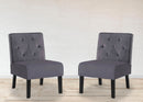 Reese - Living Room Armless Button Tufted Pattern Accent Chair (Set of 2) by Unique Piece Furniture