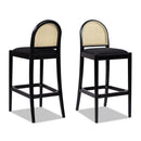 Panama - Curved Back Cane Bar Stool (Set of 2) by HouseOfZazla