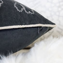 Gray Velvet Holiday Throw Pillow 20x20