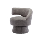 360 Degree Swivel Cuddle Barrel Accent Chairs, Round Armchairs with Wide Upholstered, Fluffy Fabric Chair for Living Room, Bedroom, Office, Waiting Rooms