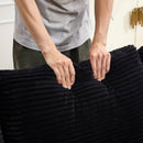 Convertible Sectional Sofa Bed Set With Armrest Storage, Cup Holder, USB - Black by Unique Piece Furniture