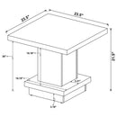 Square Coffee And End Table Set