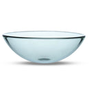 Aquaterior 16" Round Bathroom Glass Vessel Sink Bowl Lavatory Basin