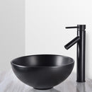 Aquaterior Bowl Porcelain Bathroom Sink w/ Drain 12"