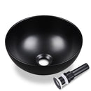 Aquaterior Bowl Porcelain Bathroom Sink w/ Drain 12"