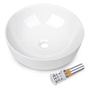 Aquaterior Bathroom Sink Vessel Bowl Pop Up Drain 16" by yescomusa