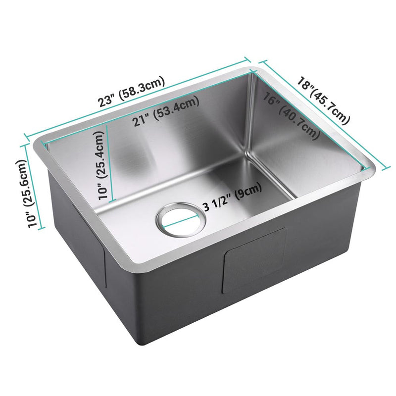 Aquaterior 23" Undermount Kitchen Sink Stainless Steel