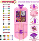 Friendship Bracelet Making Kit, Arts and Crafts Loom Bracelet Maker for Kids, Jewelry String Making supplies with 3 Thread Styles & 6 Bead Types, Christmas Birthday Gifts for Girls Ages 6 7 8 9 10+ by TinyTreasures Baby Boutique