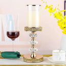 Candle Holder, Pillar Candle Holders, Crystal Candlesticks Holder for Wedding, Parties, Events, Chirstmas,Home Decor, Table Centerpieces CH028D (L) by CozyNest Decor