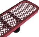 Global Industrial 6’L Rectangular Picnic Table, Expanded Metal, Red Thermoplastic Coating, Attached Benches, 1-1/2” Umbrella Pole Hole, Outdoor-Rated, 1000 lb Capacity, 72” x 30” Tabletop by GreenHaven Gardens