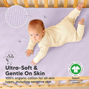 Waterproof Crib Mattress Protector Cover Fitted - 2-Pack Quiet Baby Crib Mattress Pad Sheets, 52" x 28" Soft Quilted Cotton Baby Sheet, Machine Washable, Easy Fit, Durable (Lilac/Quin) by TinyTreasures Baby Boutique