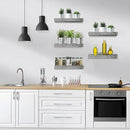 Sorbus Floating Shelves for Wall, Bathroom Shelves Wall Mounted for Kitchen, Bedroom, Living Room, Bathroom Storage, Over Toilet, Hanging Book Shelf for Ｗall Home Decor (Gray, 5 Pack) by CozyNest Decor