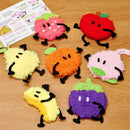 Golray Fruit Plushie Sewing Kit for Kids - My First Sewing Kit for Beginners, 7 Easy Felt Craft Project of Fruit Toys with Yarn, Leather, Plastic Needles, Glue & Instruction, Gift for Kid Girls Boys by TinyTreasures Baby Boutique