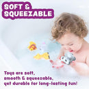 Tub Works® Savanna™ Mold Free Bath Toys, 6 Pack | Sealed, No Hole Bath Toys Design Keeps Moisture Out | Soft, Squeezable & Float on Water | Easy-Grip Baby & Toddler Bathtub Toys | Great Baby Pool Toys by TinyTreasures Baby Boutique
