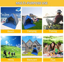 Pop Up Beach Tent Shade Sun Shelter UPF 50+ Canopy Cabana 2-3 Person for Adults Baby Kids Outdoor Activities Camping Fishing Hiking Picnic Touring(Dark Blue Stripes) by TinyTreasures Baby Boutique