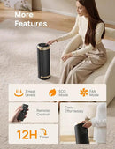 Dreo Space Heater, 1500W Electric Heaters for Indoor Use with Thermostat, 70° Oscillation, 8 Safety Protections, 5 Modes, Remote, 12H Timer, Quiet Portable Heater for Office, Bedroom, Large Room by CozyNest Decor