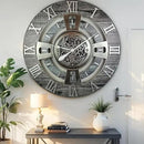 The Gears Clock Real Moving Gear Wall Clock England Line (Carbon Grey, 24 inches (60 cm)) by CozyNest Decor