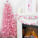 TBD Decor 2pk Pink Pom Pom Garland 13FT 4cm Large Felt Ball Garland Shower Decorationsfor Mantle,Indoor Holiday Wedding Birthday Gender Reveal Party Supplies by CozyNest Decor
