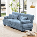 Modular Sectional Sofa, Comfy Cloud Couch Oversized Loveseat, Sectional Couches for Living Room, Modern Chenille Couch for Bedroom, Sleeper Deep Seat Sofa with Throw Pillows, Blue by CozyNest Decor