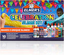 Elmer's Celebration Slime Kit, Complete Slime Supplies with Assorted Magical Liquid Slime Activators and Assorted Liquid Glues, 10 Count - Perfect for Parties, Gift, Activity Time by TinyTreasures Baby Boutique