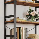 IRONCK Bookshelf, 31.5in Wide Shelf 6 Tier Bookcase, 110lbs/shelf Vintage Industrial Style Bookshelves for Bedroom, Living Room and Home Office, Vintage Brown by CozyNest Decor
