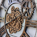 The Gears Clock 36'' Inch Real Moving Gear Wall Clock Vintage Industrial Oversized Rustic Farmhouse (White Farmhouse) by CozyNest Decor