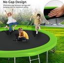 Upgraded 16FT 15FT 14FT 12FT 10FT 8FT Trampoline Outdoor with Basketball Hoop and Net, Capacity for 4-6 Kids and Adults by TinyTreasures Baby Boutique