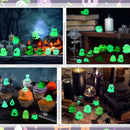 58 Pcs Halloween Luminous Mini Figures Glow in Dark Tiny Resin Figures Set Fairy House Diorama Accessories Halloween Pumpkin Ghost Skull Ornament for Garden Dollhouse Craft DIY (Wizard) by GreenHaven Gardens