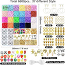 BBita 6680Pcs Clay Beads Bracelet Making Kit, Flat Preppy Beads for Friendship Bracelets, Polymer Clay Beads with Charms for Jewelry Earrings Necklaces Making Kit, Crafts Gifts for Girls Ages 6-12 by TinyTreasures Baby Boutique