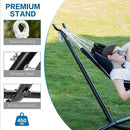 PNAEUT Double Hammocks with Stand for Outside, Portable Space Saving Heavy-Duty Steel Stand for Indoor Outdoor Patio with Carrying Bag, 450 lbs Capacity (Chasm) by GreenHaven Gardens