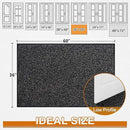 Mibao Front Door Mat, Dirt Trapper Welcome Mat for Outdoor Indoor, Non-Slip Waterproof Doormat, Durable Machine Washable Low Profile Entry Rug for Back Door Outside Patio Porch, 60" x 36", Black by CozyNest Decor