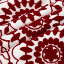 HWY 50 Red Decorative Throw Pillow Covers 18x18 Inch, Pack of 2 Embroidered Cotton Farmhouse Cushion Cover Pillow Case for Sofa Couch Living Room Bed Bedroon, Little Sunflower Design by CozyNest Decor