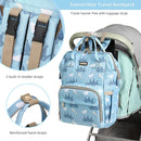 Diaper Bag Backpack, Diaper Bags for Baby Girls Boys, Baby Bags for Moms Dads, Nappy Changing Bag with Insulated Pockets,Multi-functional Waterproof Backpack with Stroller straps-Light blue crown by TinyTreasures Baby Boutique