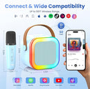 Mini Karaoke Machine for Kids Adults, Kids Toys Portable Karaoke Microphone Singing Speaker, Karaoke Player with 2 Wireless Mic, Birthday Gifts for Girls Ages 4, 5, 6, 7, 8, 9, 10, 12+ Years Old(Blue) by TinyTreasures Baby Boutique