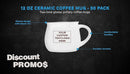 Custom Glazed Campfire Coffee Mugs 12 oz. Set of 50, Personalized Bulk Pack - Perfect for Coffee, Tea, Espresso, Hot Cocoa, Other Beverages - White by CozyNest Decor
