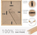 8x10 Picture Frame Set of 4 Natural Solid Oak Photo Frames with 5x7 Removable Mat Wall Hanging Large Handcrafted Frame with HD Plexiglass Wall and Tabletop Display Large Poster Frame by CozyNest Decor