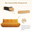 Bean Bag Chair, Oversized Bean Bag Chair for Living Room, Fireside Chair for Adults with Memory Foam Filled, Big Accent Lounge Floor Sofa for Reading, Relax, No Assembly Required. (Yellow 3-Seater) by CozyNest Decor