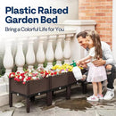 VIVOHOME 4 Packs Elevated Plastic Raised Garden Bed Planter Kit, Outdoor Planters Above Ground Flower Vegetable Standing Box for Patio Deck Porch W/Drainage Holes by GreenHaven Gardens